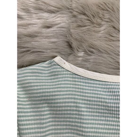Gap Women’s Mint Green and White Stripped Top Large - Picture 6 of 6